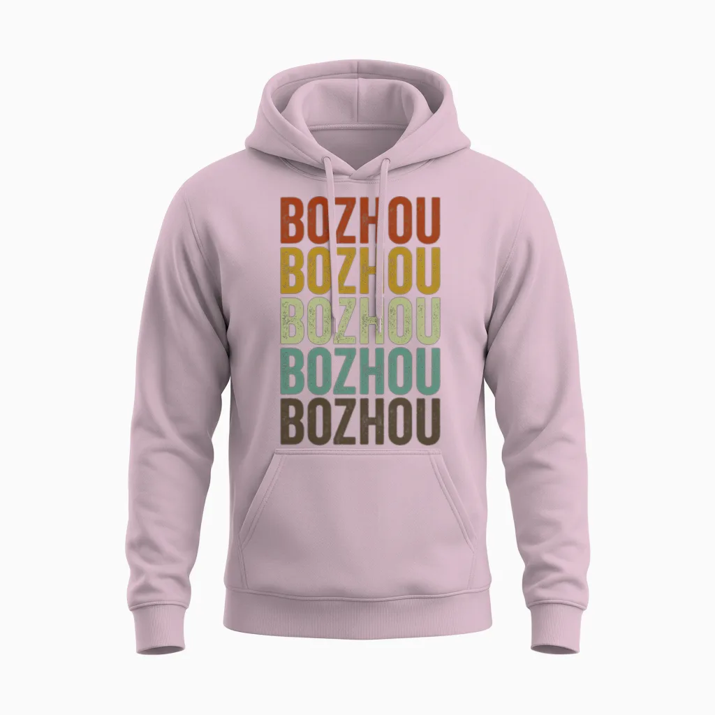 Bozhou China Retro Vintage Unisex Hoodie - Light Pink