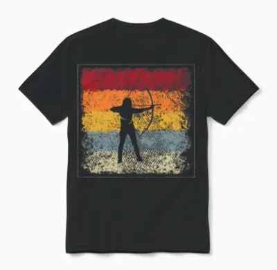 Archer Retro Unisex T-Shirt - Black