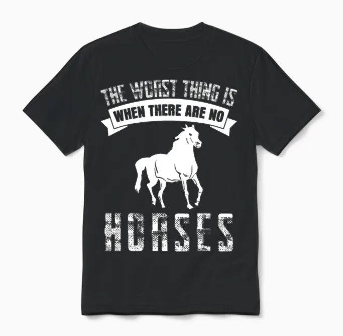 Riding Horse Horses Lovers Gift Unisex T-Shirt in Black