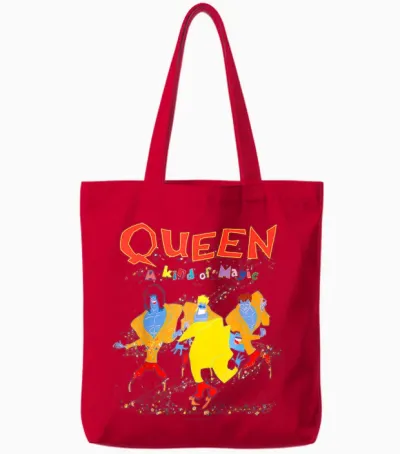 Queen Official Art of Magic T-Shirt, Black, S Tote Bags - Red