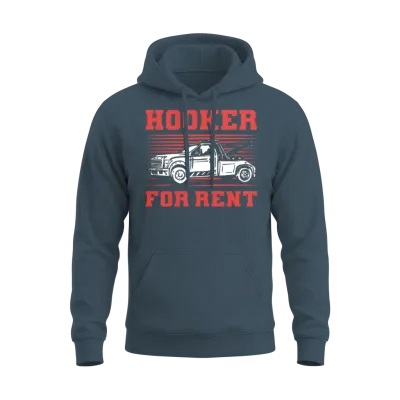Hooker for Rent Tow Trucking Tow Truck Operator Unisex Hoodie - Dark Heather