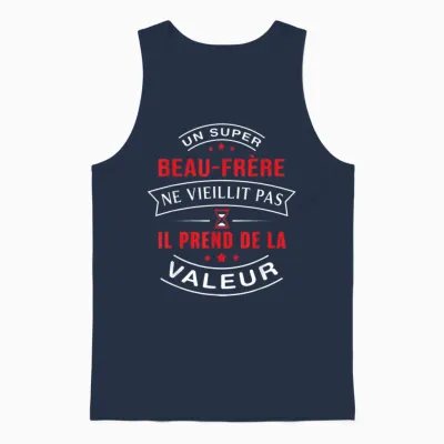 A Super Brother-In-Law Does Not Age Gift Brother-In-Law T-Shirt, Black, S Unisex Tank Top - Navy