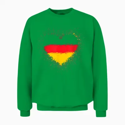 Deutschland Flaggen Herz Deutschland Fan Herren Damen Unisex Sweatshirt - Irish Green