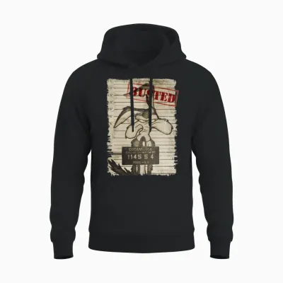 Looney Tunes Wile E. Coyote Busted Unisex Hoodie - Black