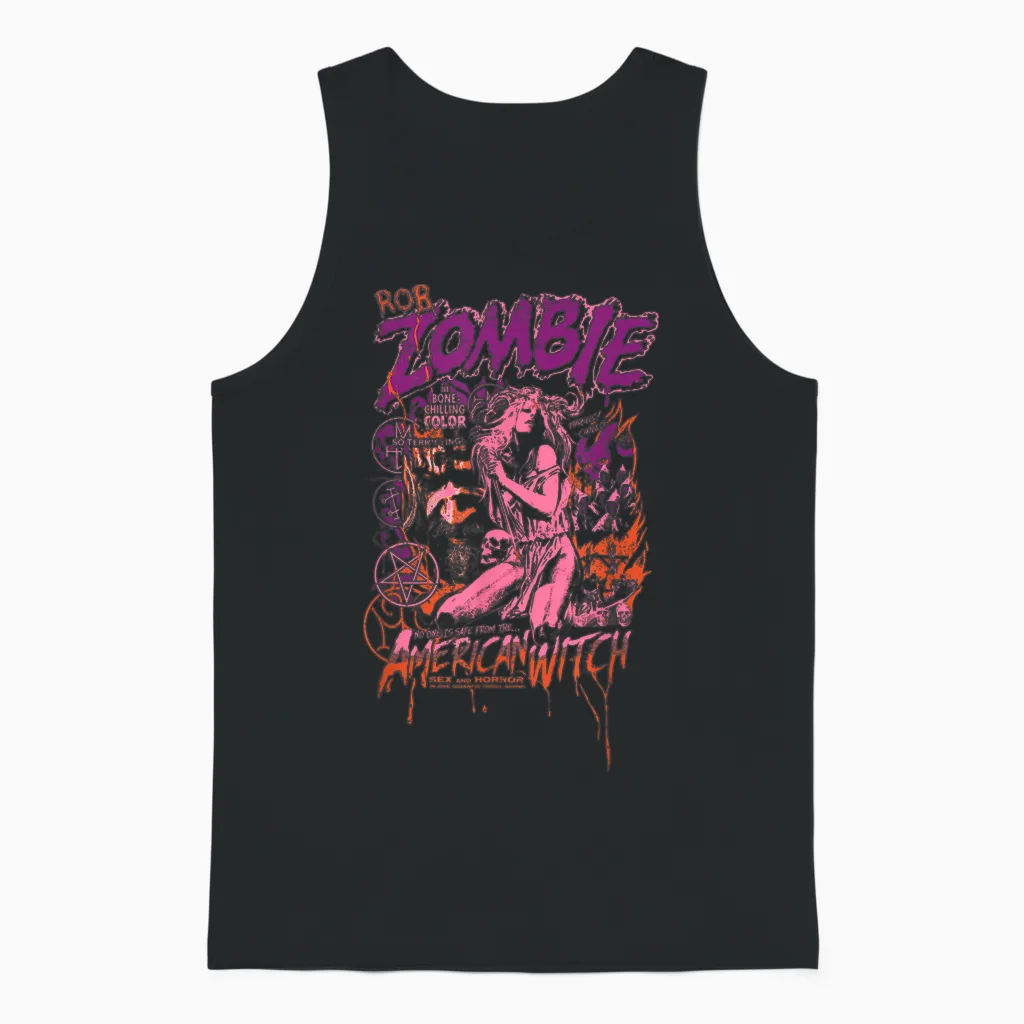 Rob Zombie American Witch Pastel Unisex Tank Top in Black