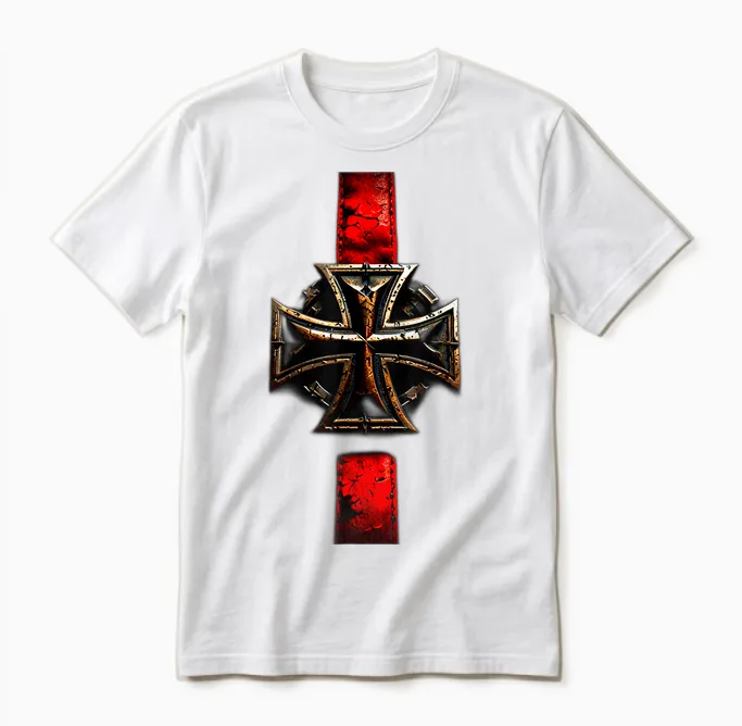 Ein Eisernes Kreuz Unisex T-Shirt in White