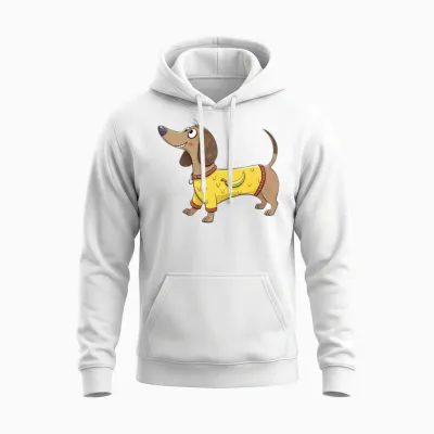Cute Dog Unisex Hoodie - White