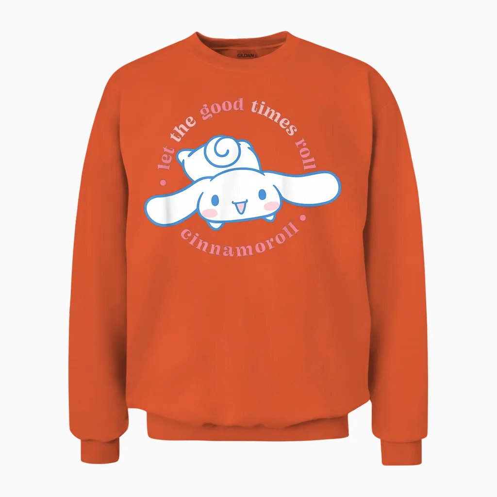 Cinnamoroll Let the Good Times Roll Unisex Sweatshirt in Orange