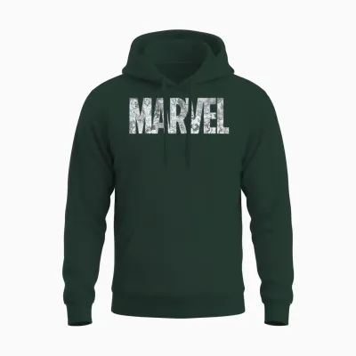 Marvel Logo Comics Gray Pencil Sketch Super Heroes Avengers T-Shirt, Black Unisex Hoodie - Forest
