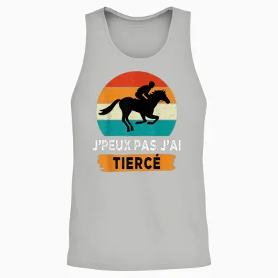 J'peux Pas J'ai Tiercé T-Shirt, Black, S Unisex Tank Top - Ash