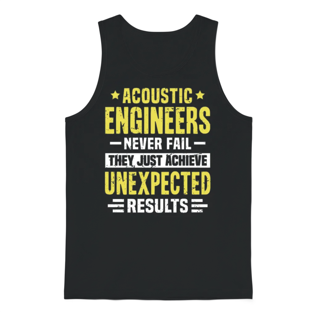 Acoustic Engineer Engineering Funny Design Never F Unisex Tank Top - Black