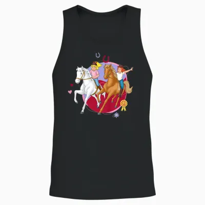 Kinder Bibi & Tina - Pferde Ausritt Unisex Tank Top - Black