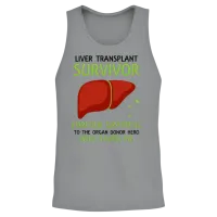 Liver Transplant Survivor Forever Grateful Unisex Tank Top - Sport Grey – 2
