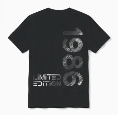 Limited Edition Vintage 1986 Man Woman 37th Birthday T-Shirt, Black Unisex T-Shirt - Black