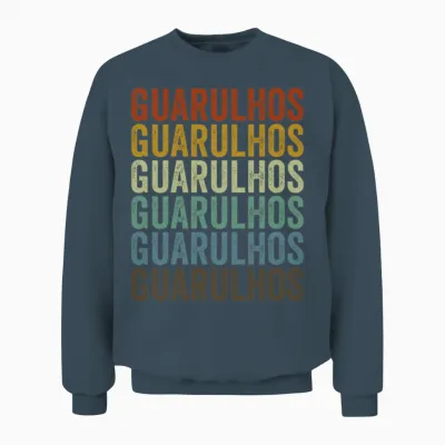 Guarulhos Brazil Retro Vintage Unisex Sweatshirt - Dark Heather