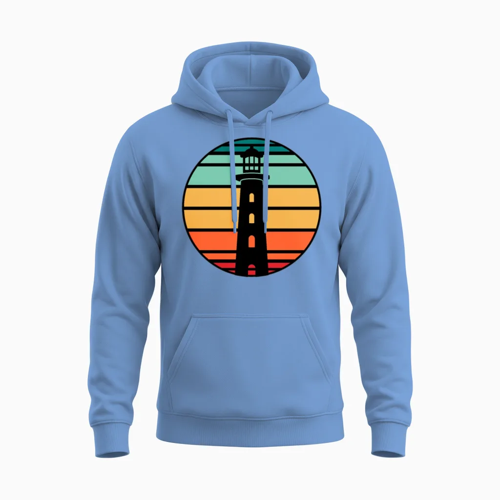 Funny Lighthouse Gift Unisex Hoodie in Carolina Blue