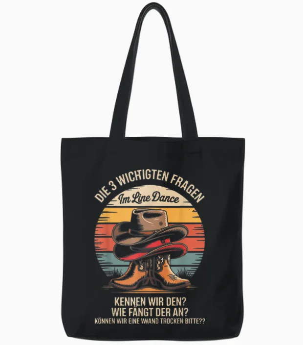 Die 3 Wichtigsten Fragen Im Line Dance Tote Bags in Black