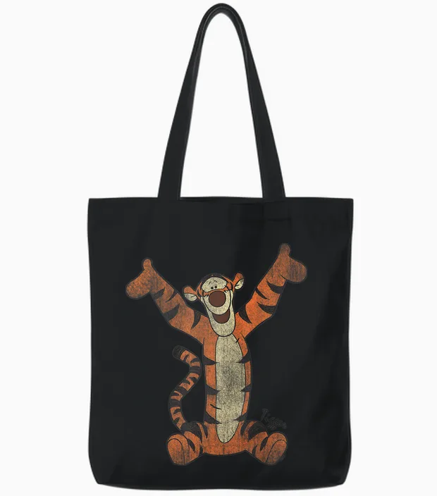 Winnie the Pooh Tigger Classic Tote Bags in Black