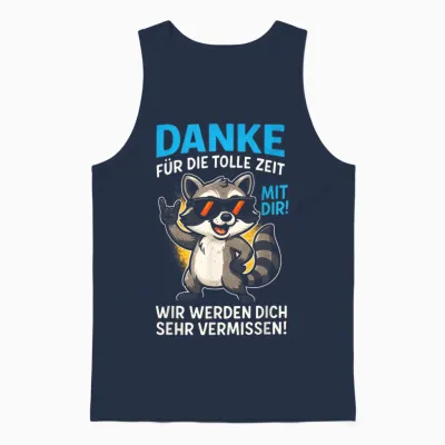T-Shirt with German Text "danke Für Die Tolle Zeit Mit Dir!" Unisex Tank Top - Navy