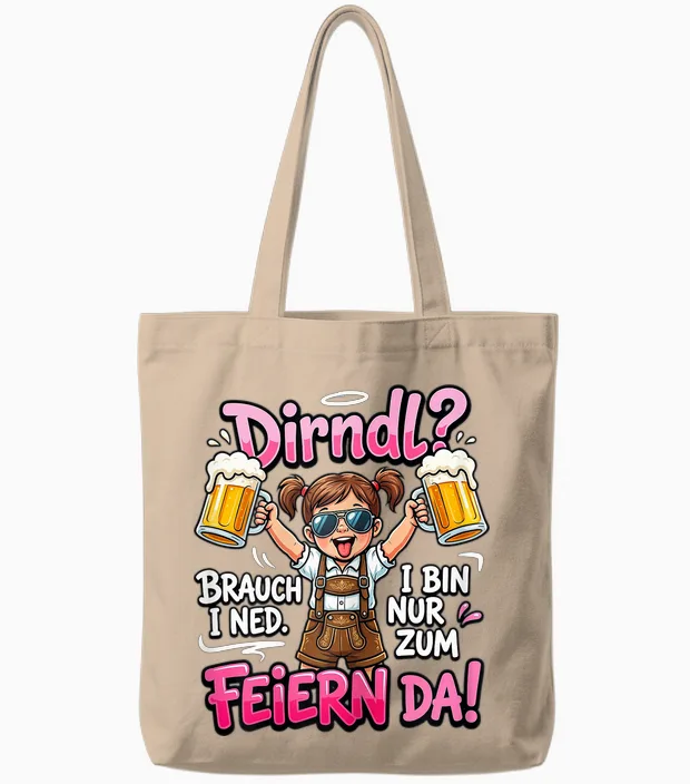Trachten T-Shirt Damen Trachtenshirt Passend Für Oktoberfest Tote Bags in Natural