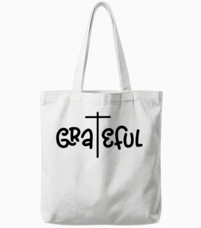 Grateful - Faith Tote Bags - White