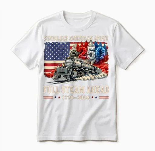 Big Boy 4014 Vintage 250 Steam Locomotive Railroad Train Unisex T-Shirt in White