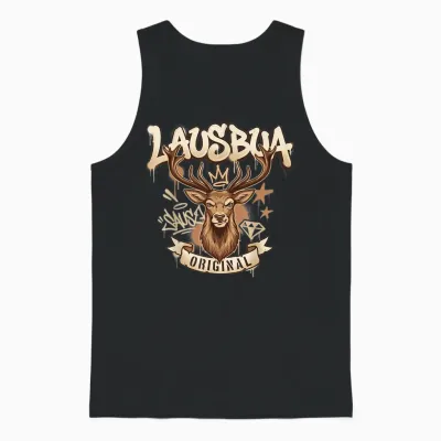 Herren Trachtenshirt Kinder Trachten Shirt Jungen Lausbua Unisex Tank Top - Black