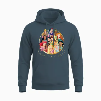Disney Princess Royal Friends Group Unisex Hoodie - Dark Heather