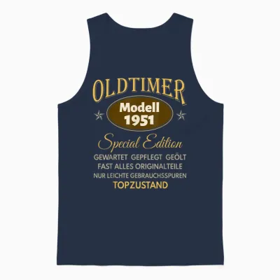 75. Geburtstag Mann Frau 75 Jahre 1951 Deko Geschenk Lustig Unisex Tank Top - Navy