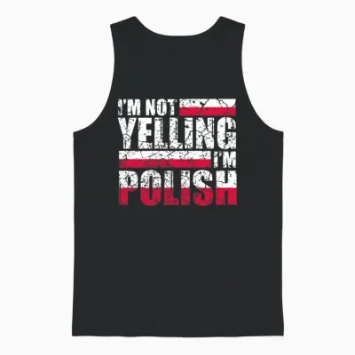 Poland Polish Funny Unisex Tank Top - Black
