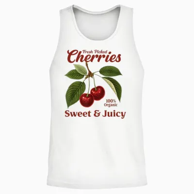 Fresh Picked Cherries Fresh and Juicy Outfit Mit Kirschen Unisex Tank Top - White