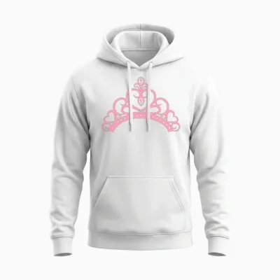 Princess Crown Tiara Unisex Hoodie - White