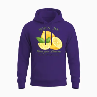 Wenn Das Leben Dir Zitronen Gibt, Mach Lemoncello Lustige Süße Frauen Unisex Hoodie - Purple