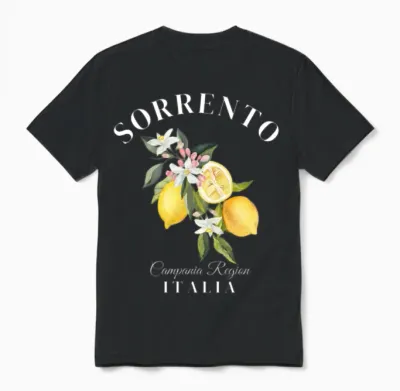 Sorrento Italia Campania Region Unisex T-Shirt - Black