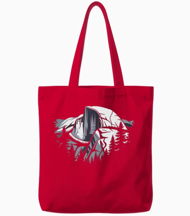 Altitude Du Half Dome Randonneur De Sommet Tote Bags in Red