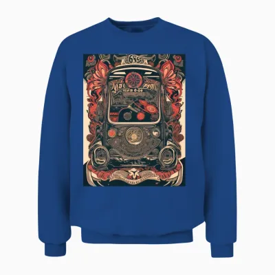60s Retro Style Unisex Sweatshirt - Royal
