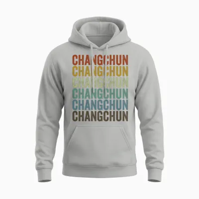 Changchun China Retro Vintage Unisex Hoodie - Ash