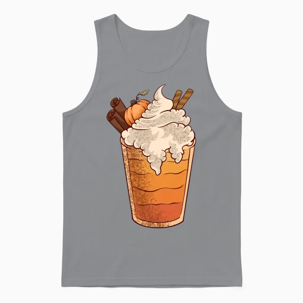 Fall Coffee Unisex Tank Top in Sport Grey