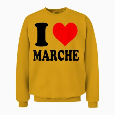 I Love Marche Italie Unisex Sweatshirt - Gold