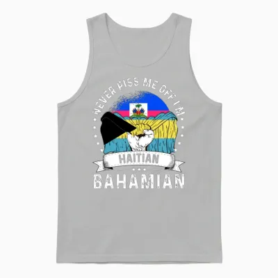 Haiti Flag Bahamas Grown Funny Humor Citizen Unisex Tank Top - Ash
