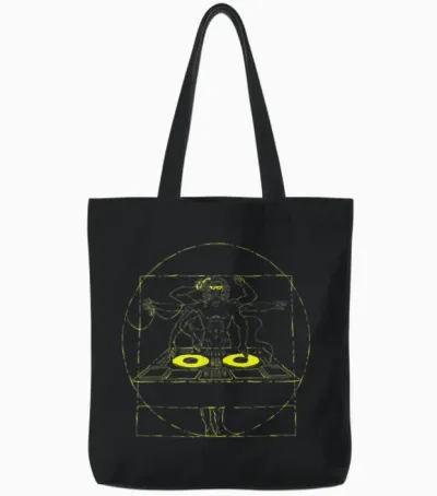 Techno Rave Hardstyle Merch Dj Festival / Party Hardstyle T-Shirt, Black, S Tote Bags - Black