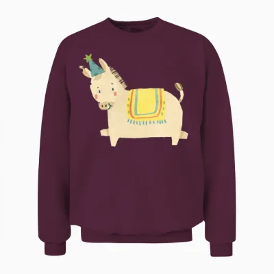 Party Animal Horse Unisex Sweatshirt - Maroon