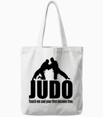 Funny Judo Tote Bags - White