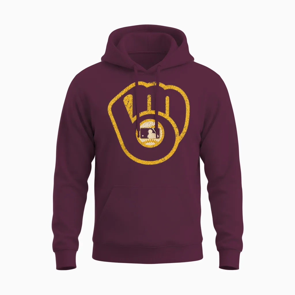 Vintage Brewers Retro Classic Gifts for Men Women Unisex Hoodie in Maroon