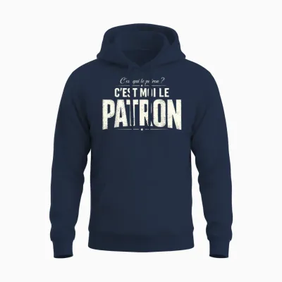 C'est Moi Le Patron Humour Travail Bureau Cadeau Homme Femme Unisex Hoodie - Navy