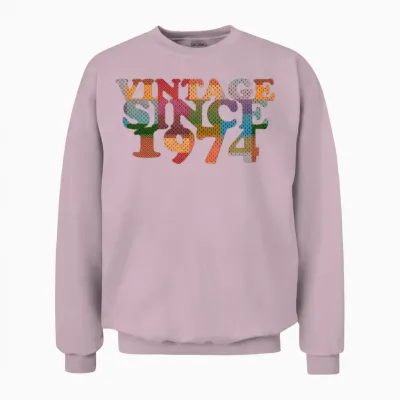 1974 Vintage Unisex Sweatshirt - Light Pink