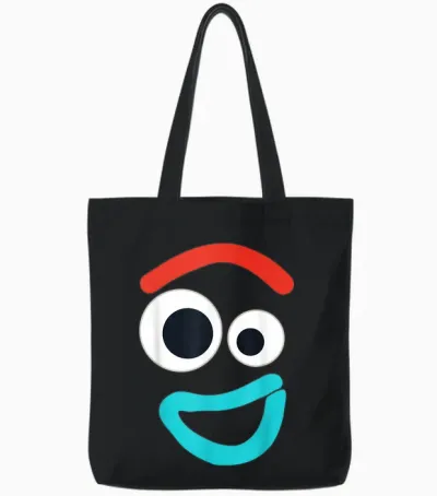 Disney and Pixar Toy Story 4 Forky Smiling Costume Tote Bags - Black