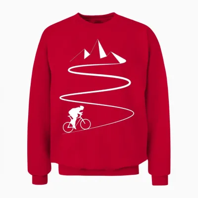 Mountain Bike Uphill Unisex Sweatshirt - Red