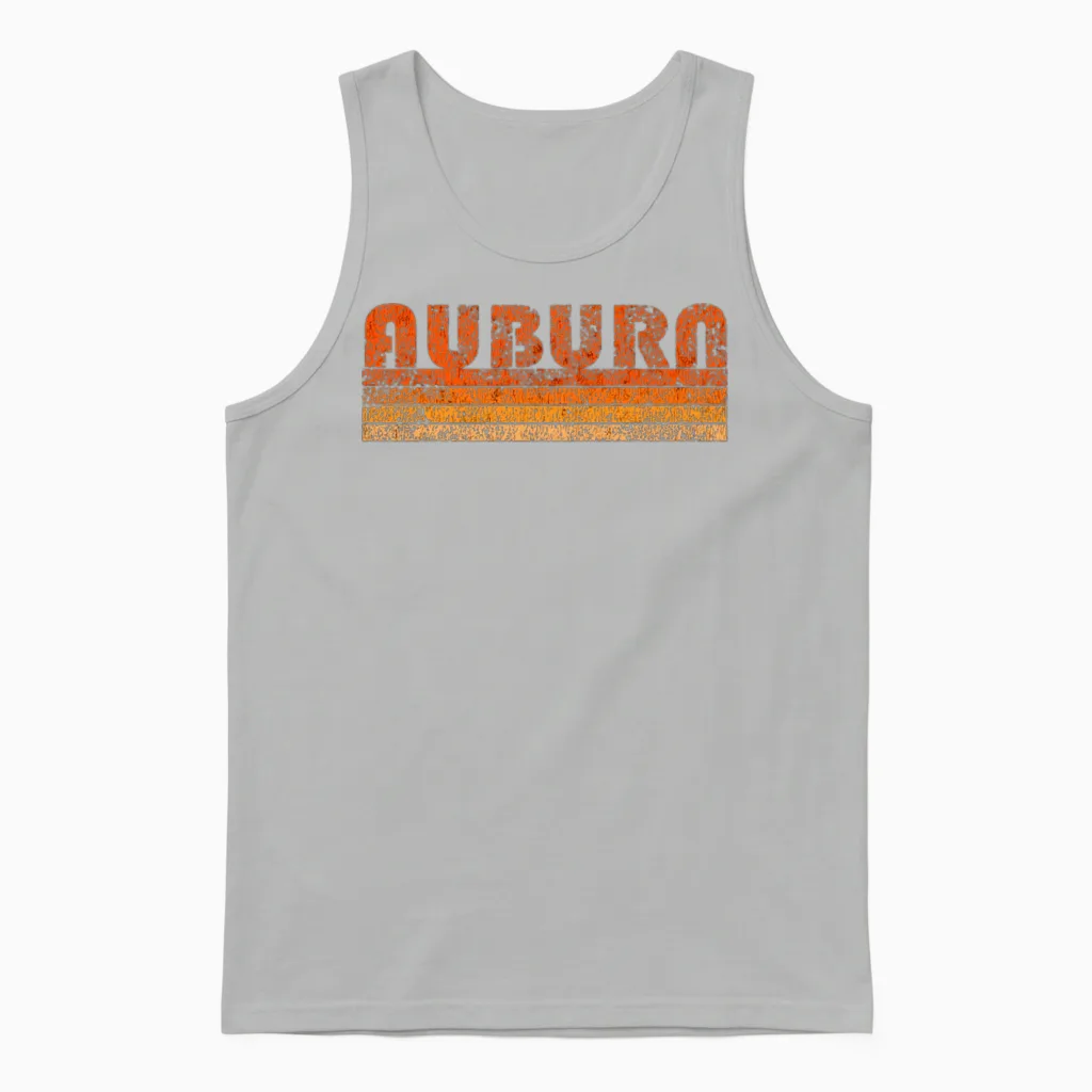 Vintage Retro Auburn Alabama Unisex Tank Top in Ash