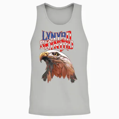 Lynyrd Skynyrd Americana Eagle Free Bird Retro Rock Us-Flagge Unisex Tank Top - Ash